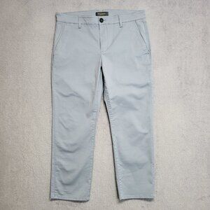 Hockerty Pants Mens 34x25 Blue Stretch Chino Straight Made To Measure Trousers